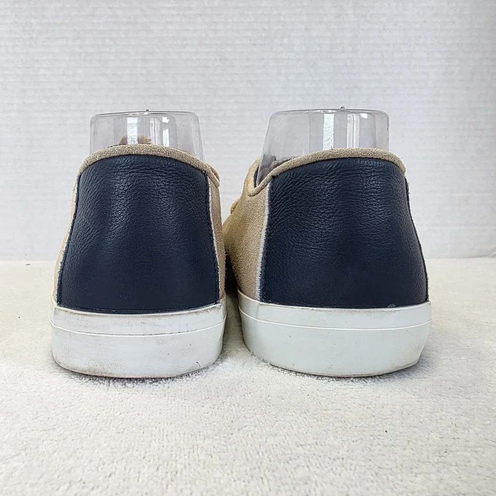 Lacoste Sevrin Suede‎ Mens Size 11 Leather Casual Boat Shoes Tan Blue